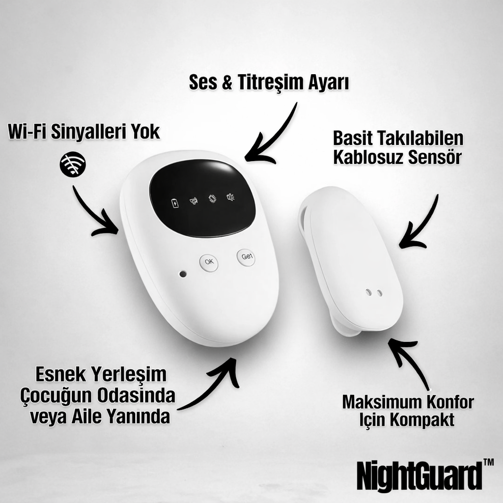 SleepGuard™ Kablosuz Yatak Islatma Alarmı