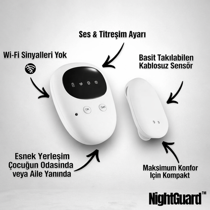 SleepGuard™ Kablosuz Yatak Islatma Alarmı