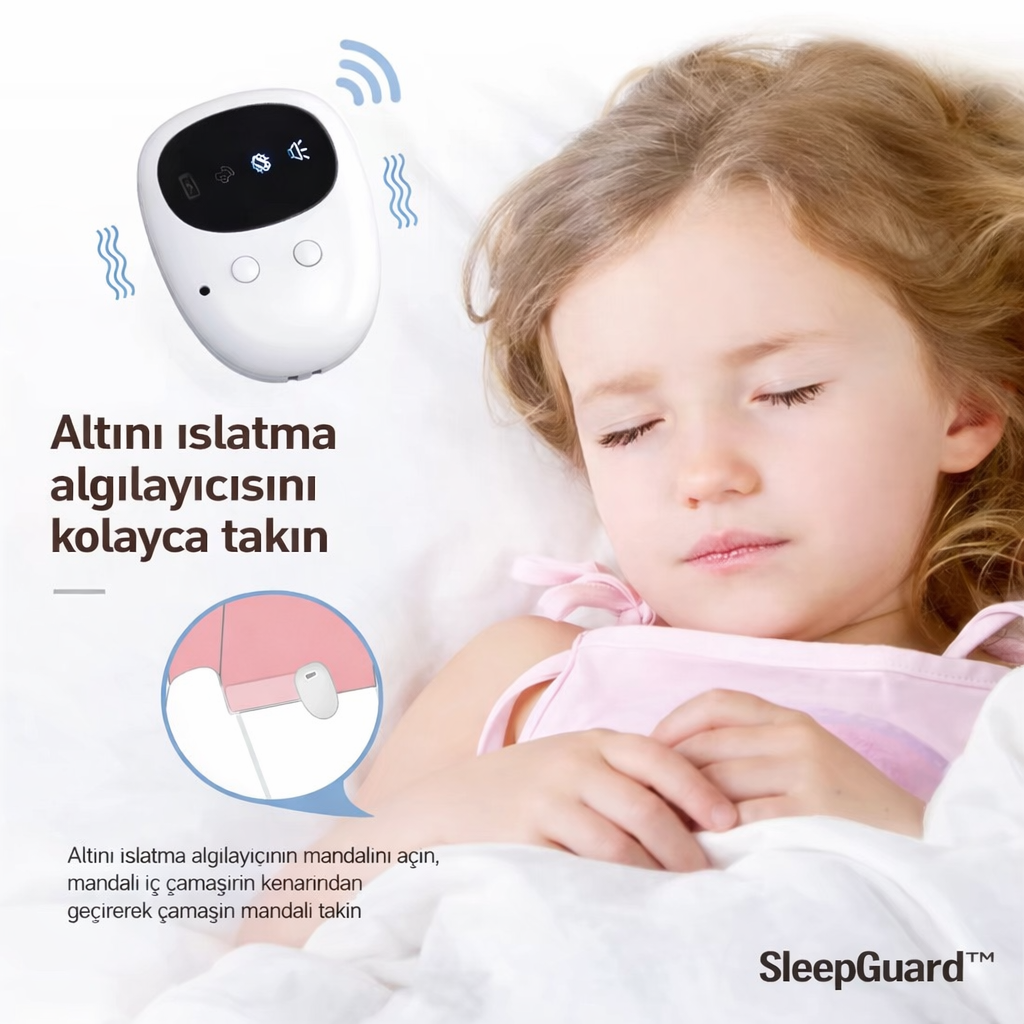 SleepGuard™ Kablosuz Yatak Islatma Alarmı